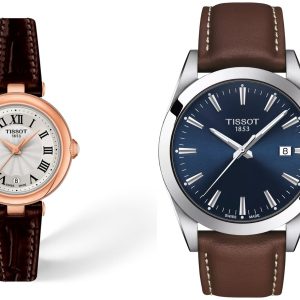 Pack couple Tissot deux montres assorties T126 + T127 Belvani Maroc – les deux montres côte à côte