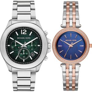 Pack couple Michael Kors deux montres assorties MK3880 + MK9191 Belvani Maroc – vue alternative homme à gauche
