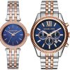 Pack couple Michael Kors deux montres assorties MK3651 + MK8412 Belvani Maroc – les deux montres côte à côte
