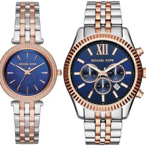 Pack couple Michael Kors deux montres assorties MK3651 + MK8412 Belvani Maroc – les deux montres côte à côte
