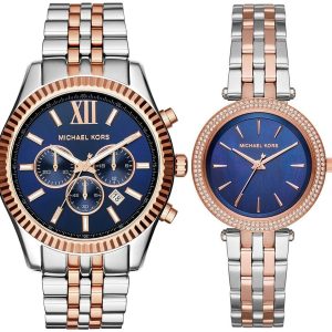 Pack couple Michael Kors deux montres assorties MK3651 + MK8412 Belvani Maroc – vue alternative homme à gauche