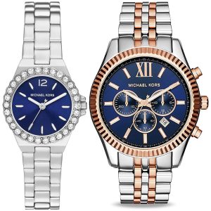 Pack couple Michael Kors deux montres assorties MK7397 + MK8412 Belvani Maroc – les deux montres côte à côte