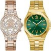 Pack couple Guess deux montres assorties GW0320L3 + GW0849G2 Belvani Maroc – les deux montres côte à côte
