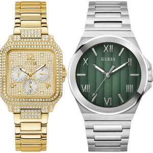 Pack couple Guess deux montres assorties Femme + GW0789G1 Belvani Maroc – les deux montres côte à côte