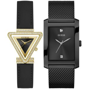 Pack couple Guess deux montres assorties GW0504L5 + GW0898G3 Belvani Maroc – les deux montres côte à côte