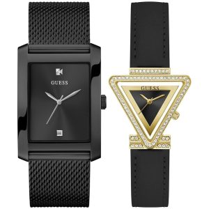 Pack couple Guess deux montres assorties GW0504L5 + GW0898G3 Belvani Maroc – vue alternative homme à gauche