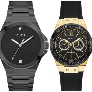 Pack couple Guess deux montres assorties W1053L7 + GW0833G2 Belvani Maroc – vue alternative homme à gauche
