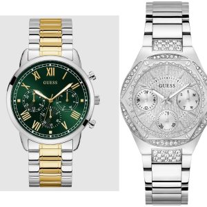Pack couple Guess deux montres assorties GW0878L1 + Homme Belvani Maroc – vue alternative homme à gauche
